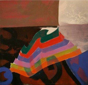 "Stratalure" 1980, oil and acrylic on canvas, 72” x 74”